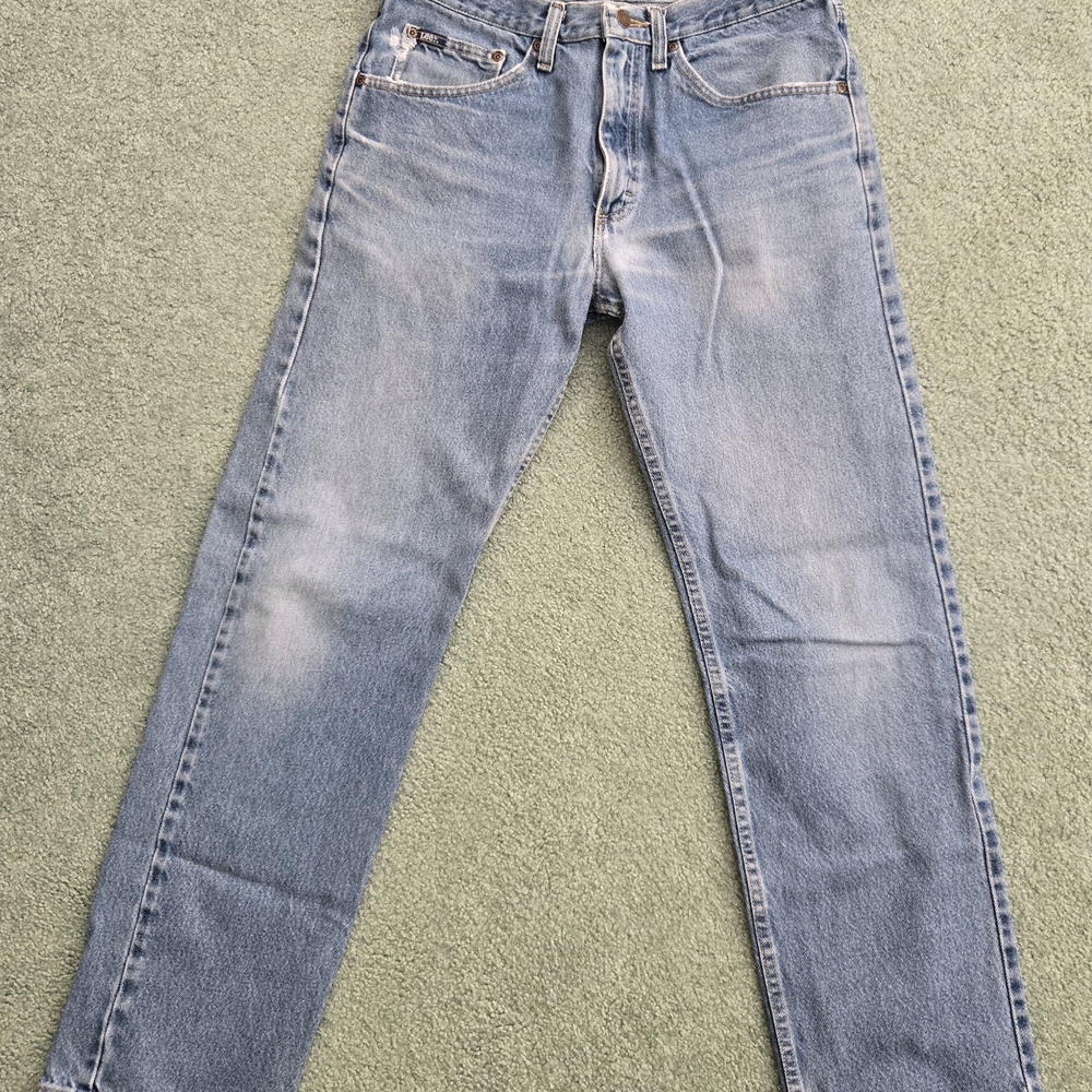 Lee Light Blue Straight Jeans Mens 32 X 32